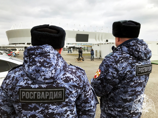 В Ростове-на-Дону росгвардейцы обеспечили безопасность проведения кубкового футбольного матча